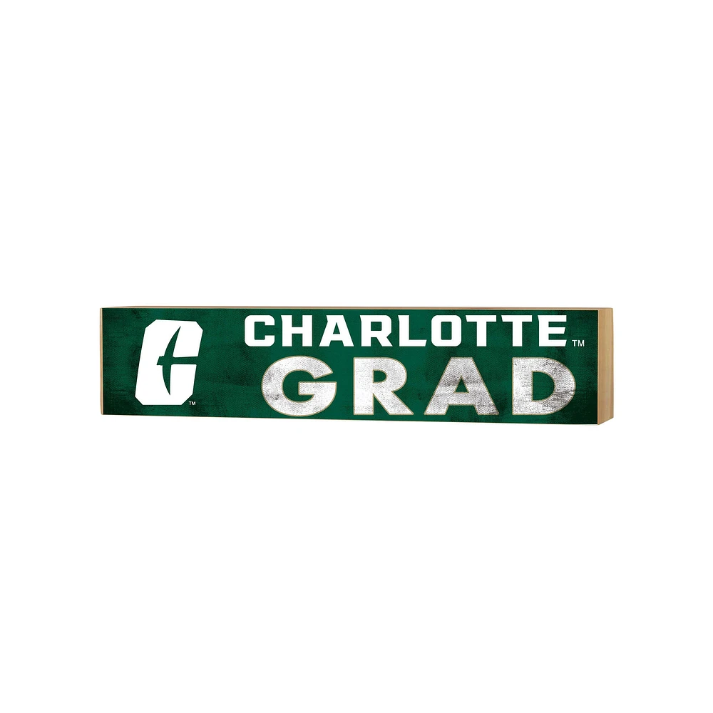 Charlotte 49ers 3" x 13" Grad Block Sign
