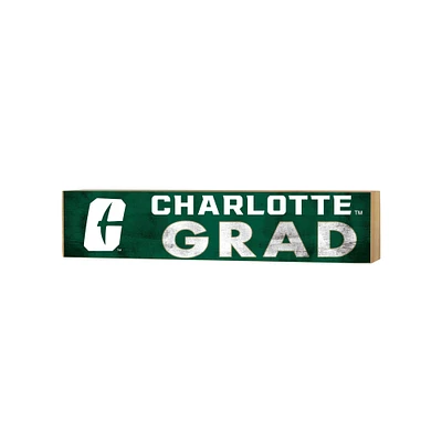 Charlotte 49ers 3" x 13" Grad Block Sign