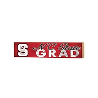 NC State Wolfpack 3" x 13" Grad Block Sign