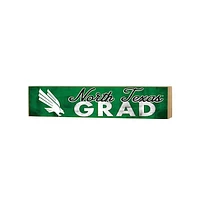 North Texas Mean Green 3" x 13" Grad Block Sign