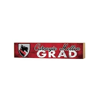 Carnegie Mellon Tartans 3" x 13" Grad Block Sign