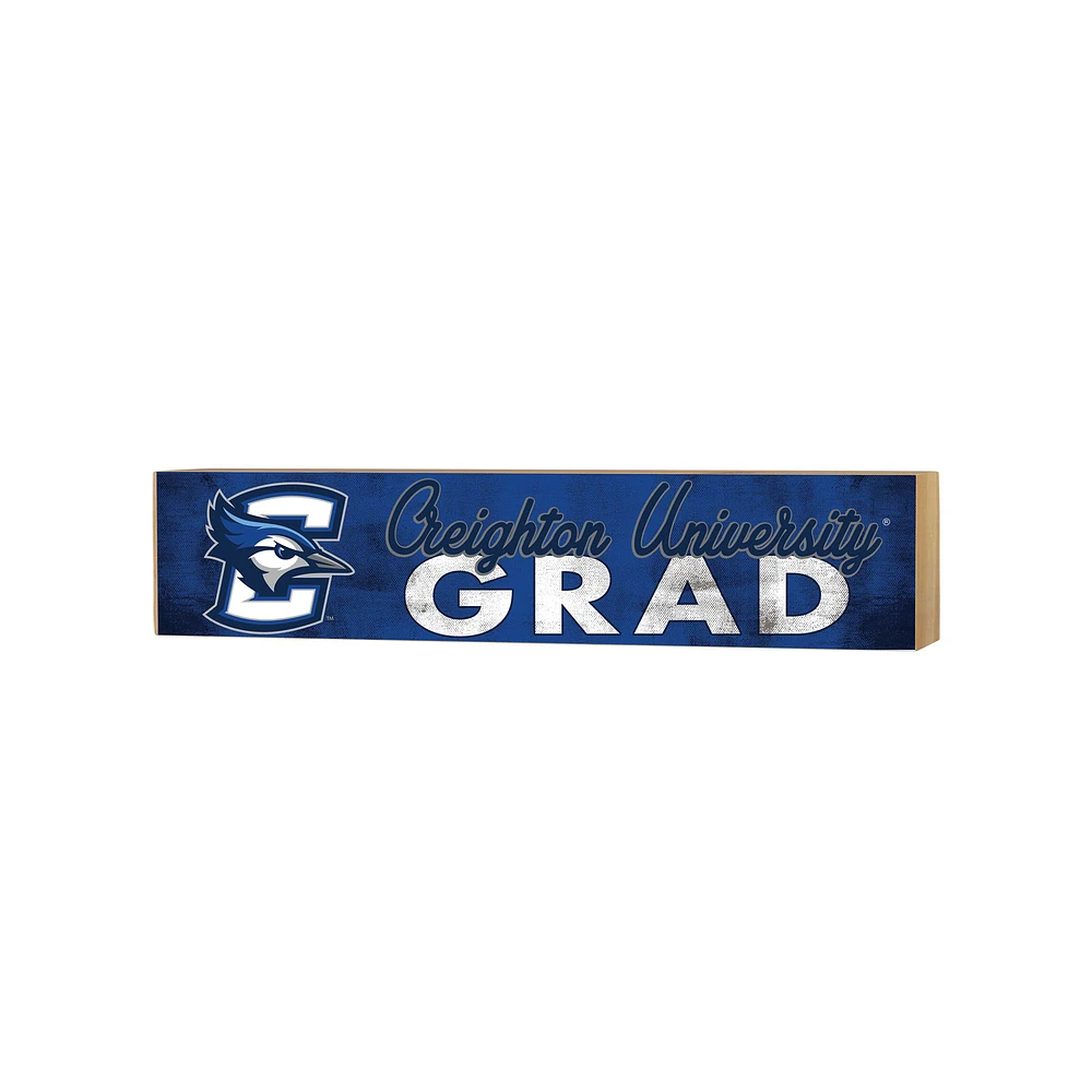 Creighton Bluejays 3" x 13" Grad Block Sign