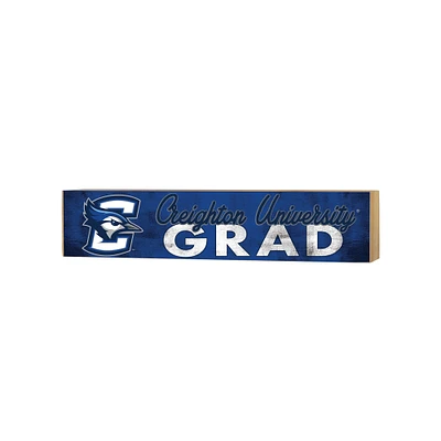 Creighton Bluejays 3" x 13" Grad Block Sign