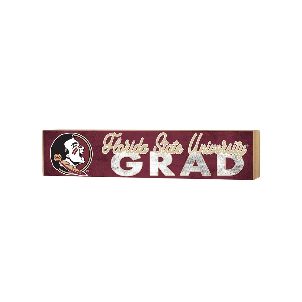 Florida State Seminoles 3" x 13" Grad Block Sign