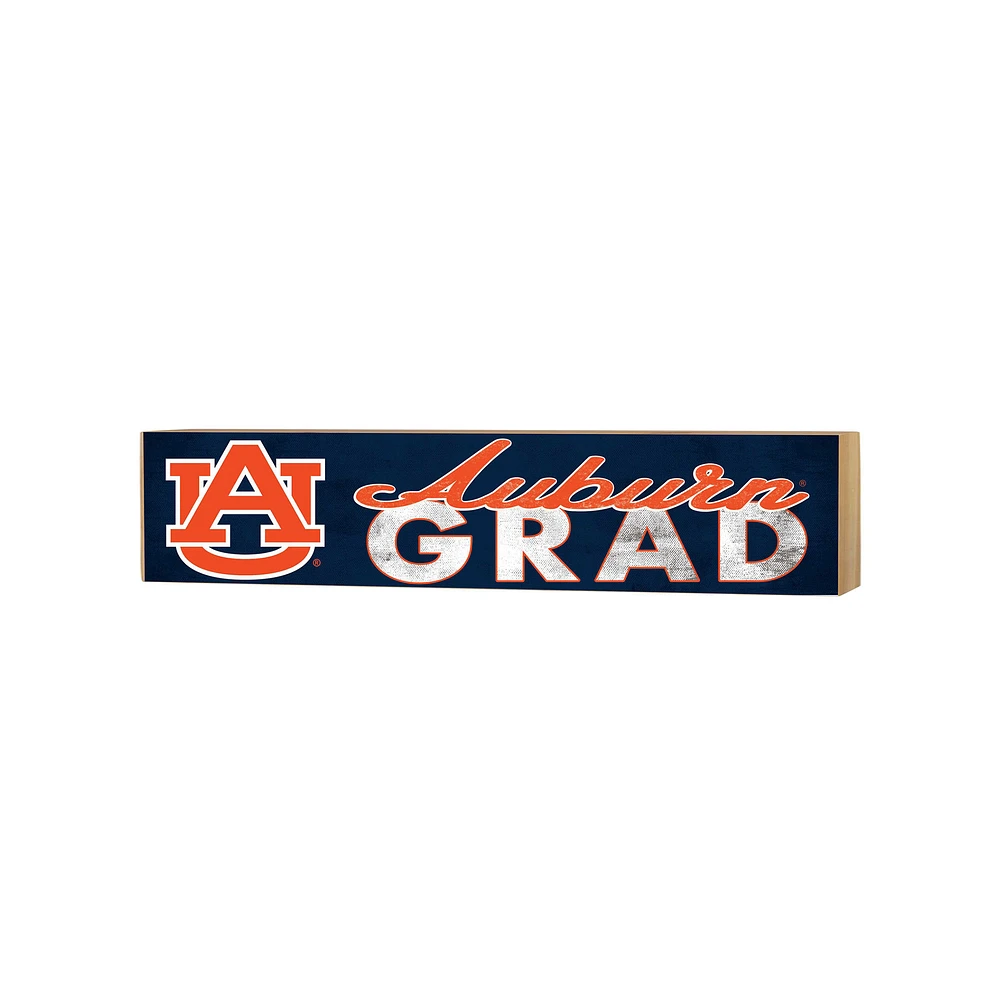 Auburn Tigers 3" x 13" Grad Block Sign