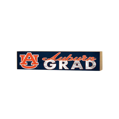Auburn Tigers 3" x 13" Grad Block Sign