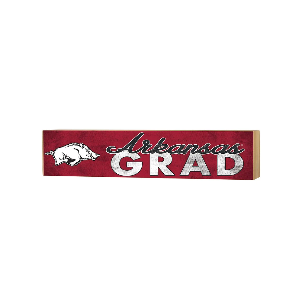 Arkansas Razorbacks 3" x 13" Grad Block Sign