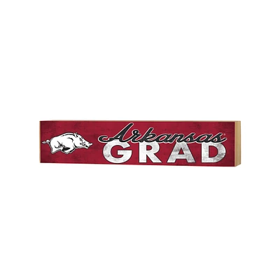 Arkansas Razorbacks 3" x 13" Grad Block Sign