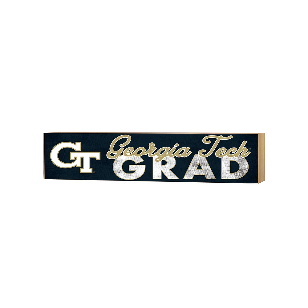 Georgia Tech Yellow Jackets 3" x 13" Grad Block Sign