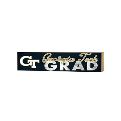 Georgia Tech Yellow Jackets 3" x 13" Grad Block Sign