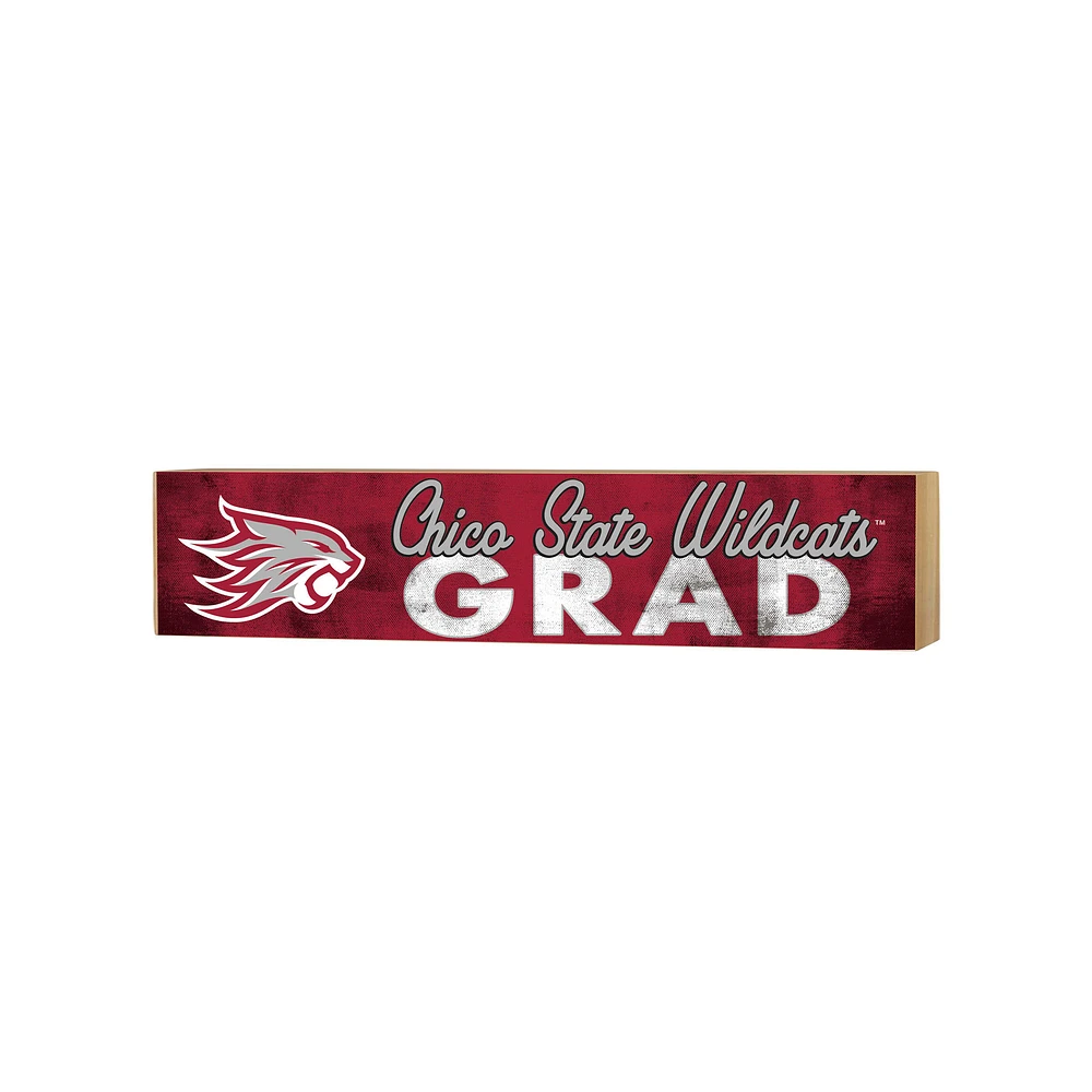 Cal State Chico Wildcats 3" x 13" Grad Block Sign