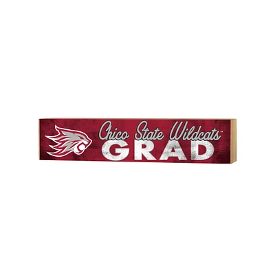 Cal State Chico Wildcats 3" x 13" Grad Block Sign