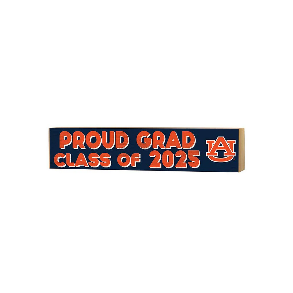 Auburn Tigers 3" x 13" Proud Grad Class of 2025 Block Sign