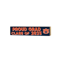 Auburn Tigers 3" x 13" Proud Grad Class of 2025 Block Sign