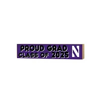 Northwestern Wildcats 3" x 13" Proud Grad Class of 2025 Block Sign