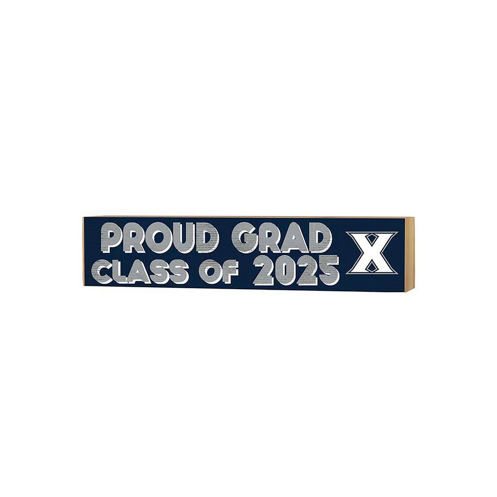 Xavier Musketeers 3" x 13" Proud Grad Class of 2025 Block Sign