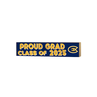 Wisconsin Eau Claire Blugolds 3" x 13" Proud Grad Class of 2025 Block Sign