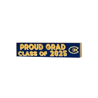 Wisconsin Eau Claire Blugolds 3" x 13" Proud Grad Class of 2025 Block Sign