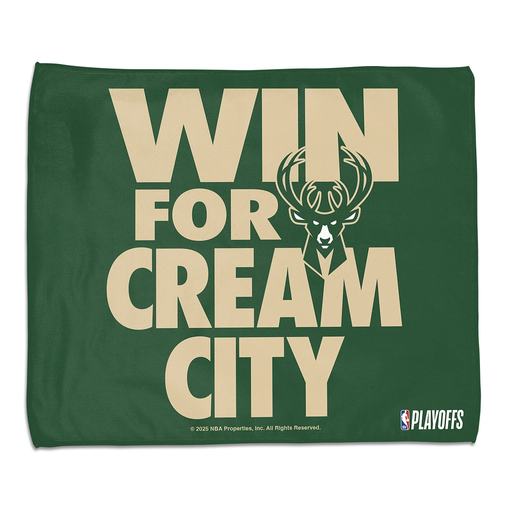 WinCraft Milwaukee Bucks 2025 NBA Playoffs 15" x 18" Rally Towel