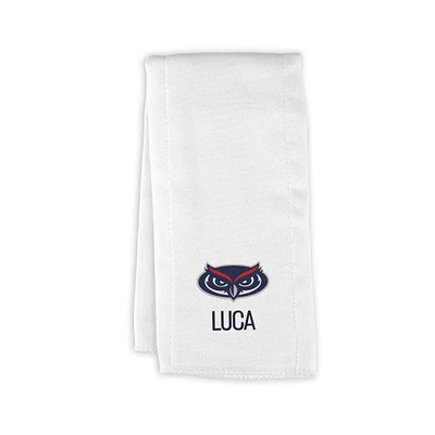 Infant Chad & Jake Florida Atlantic Owls Personalized Burp Cloth