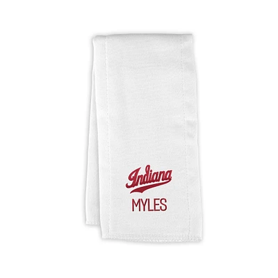 Infant Chad & Jake Indiana Hoosiers Personalized Burp Cloth