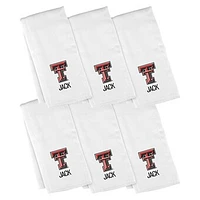 Infant Chad & Jake  Texas Tech Red Raiders Six-Piece Personalized Burp Cloth Set