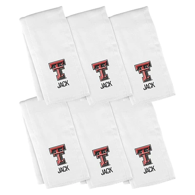 Infant Chad & Jake  Texas Tech Red Raiders Six-Piece Personalized Burp Cloth Set
