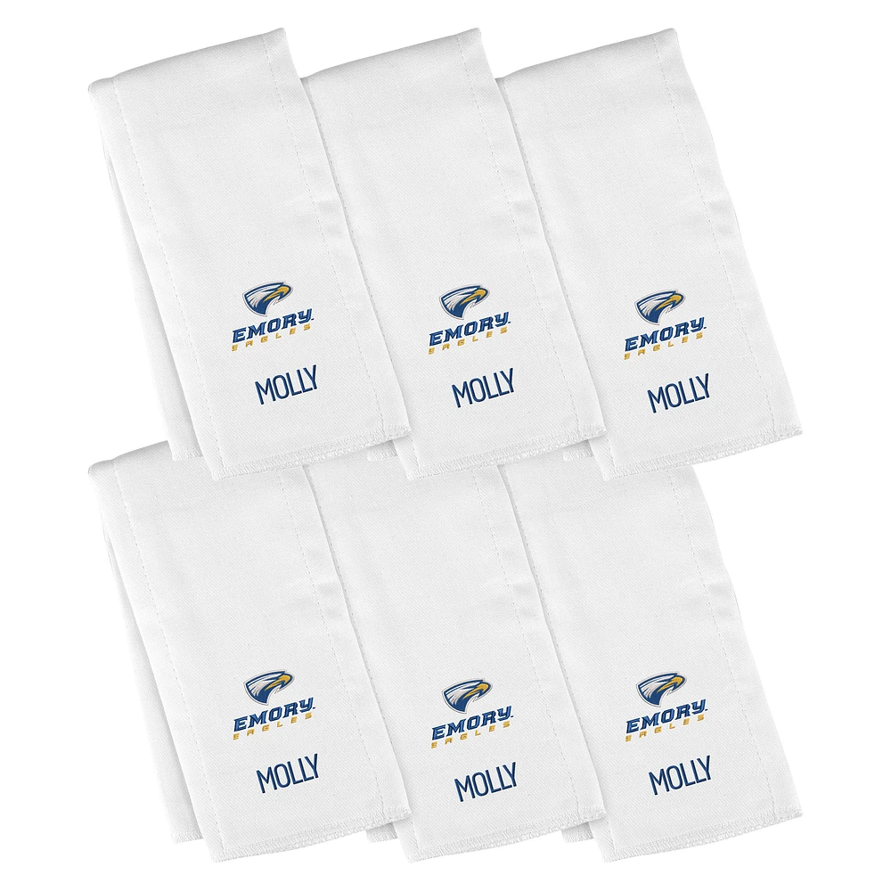 Infant Chad & Jake Emory Eagles Six-Piece Personalized Burp Cloth Set