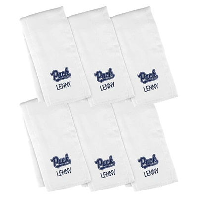 Infant Chad & Jake Nevada Wolf Pack Six-Piece Personalized Burp Cloth Set