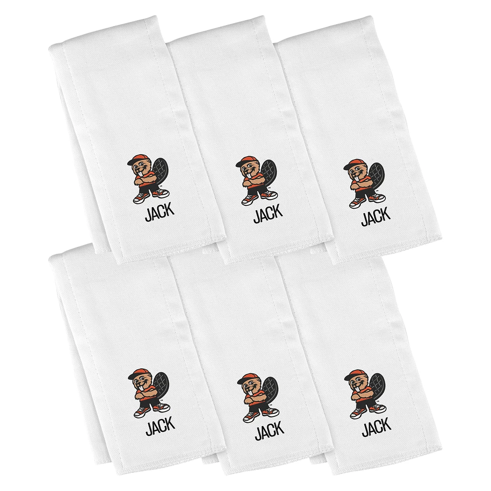 Infant Chad & Jake Oregon State Beavers Six-Piece Personalized Burp Cloth Set