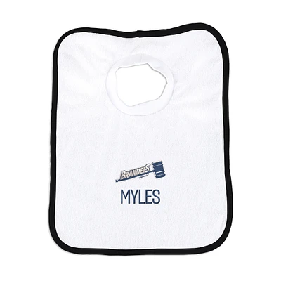 Infant Chad & Jake Brandeis University Judges Personalized Pullover Bib