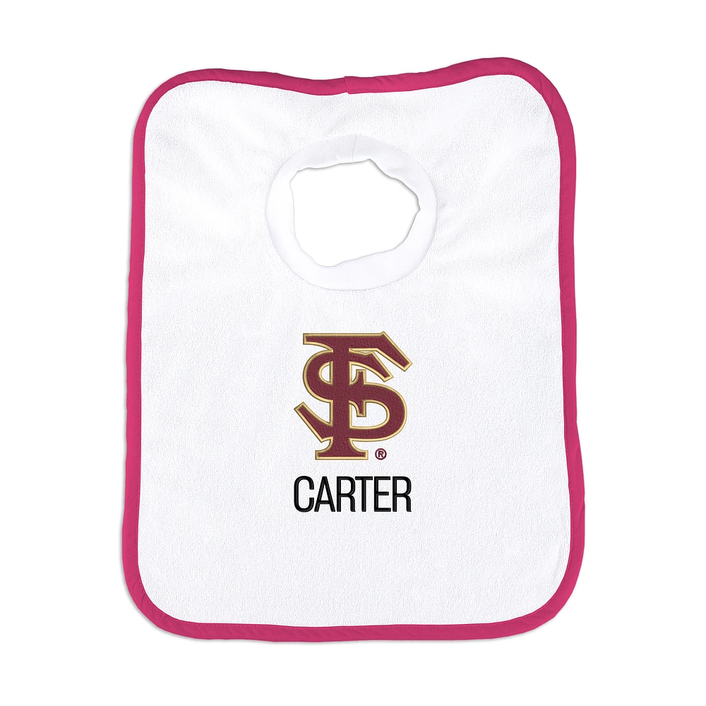 Infant Chad & Jake Florida State Seminoles Personalized Pullover Bib