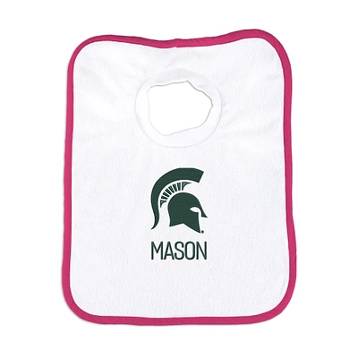 Infant Chad & Jake Michigan State Spartans Personalized Pullover Bib