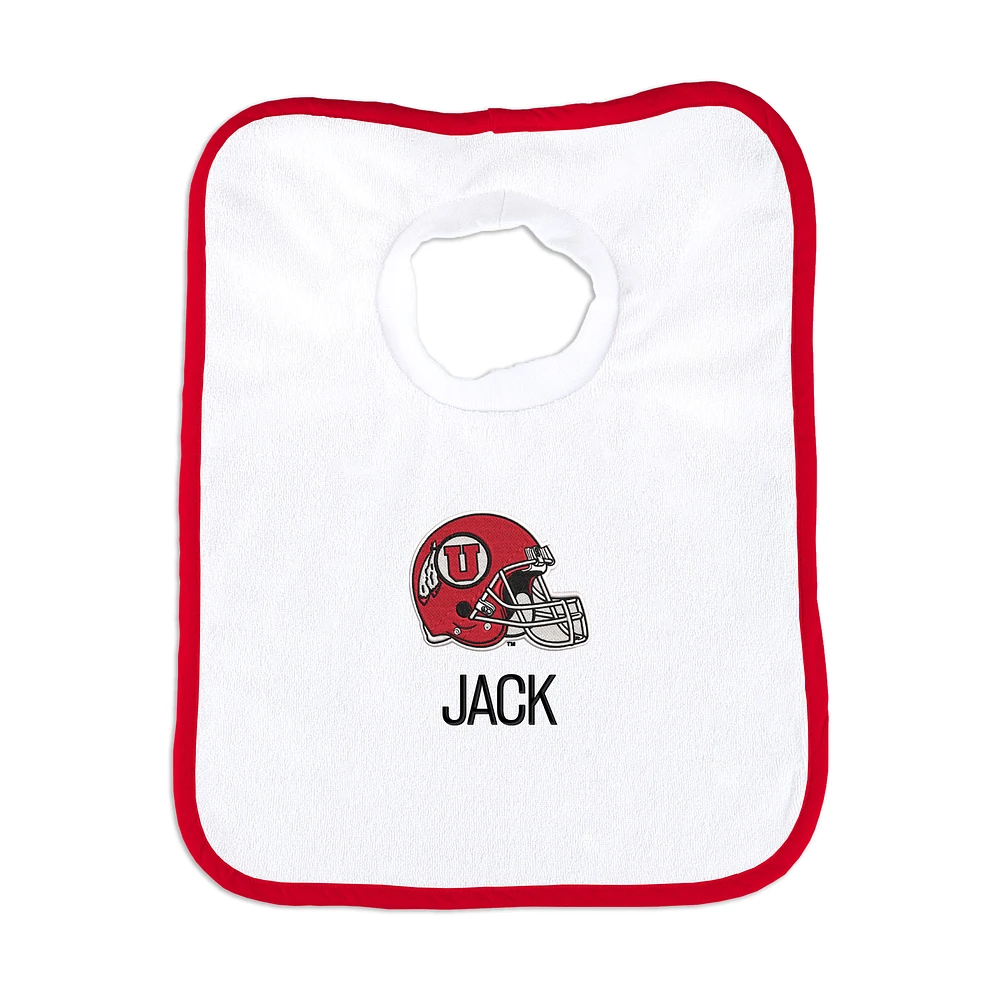 Infant Chad & Jake Utah Utes Personalized Pullover Bib