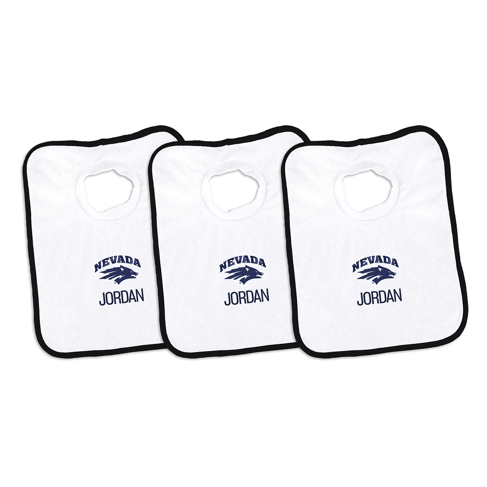 Infant Chad & Jake Nevada Wolf Pack Personalized 3-Pack Pullover Bib Set