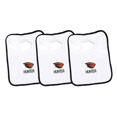 Infant Chad & Jake Oregon State Beavers Personalized 3-Pack Pullover Bib Set