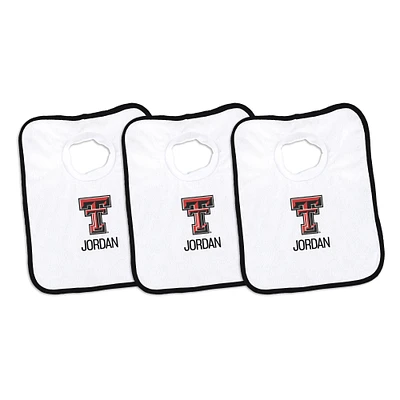 Infant Chad & Jake Texas Tech Red Raiders Personalized 3-Pack Pullover Bib Set