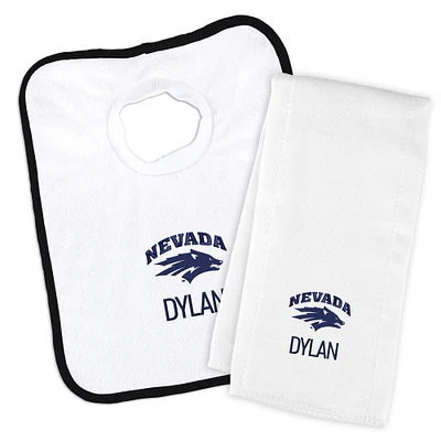 Infant Chad & Jake Nevada Wolf Pack Personalized Pullover Bib & Burp Cloth Set