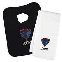 Infant Chad & Jake DePaul Blue Demons Personalized Pullover Bib & Burp Cloth Set
