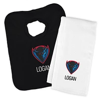 Infant Chad & Jake DePaul Blue Demons Personalized Pullover Bib & Burp Cloth Set