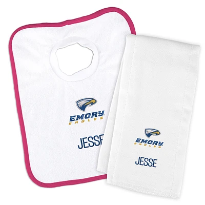 Infant Chad & Jake Emory Eagles Personalized Pullover Bib & Burp Cloth Set