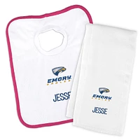 Infant Chad & Jake Emory Eagles Personalized Pullover Bib & Burp Cloth Set