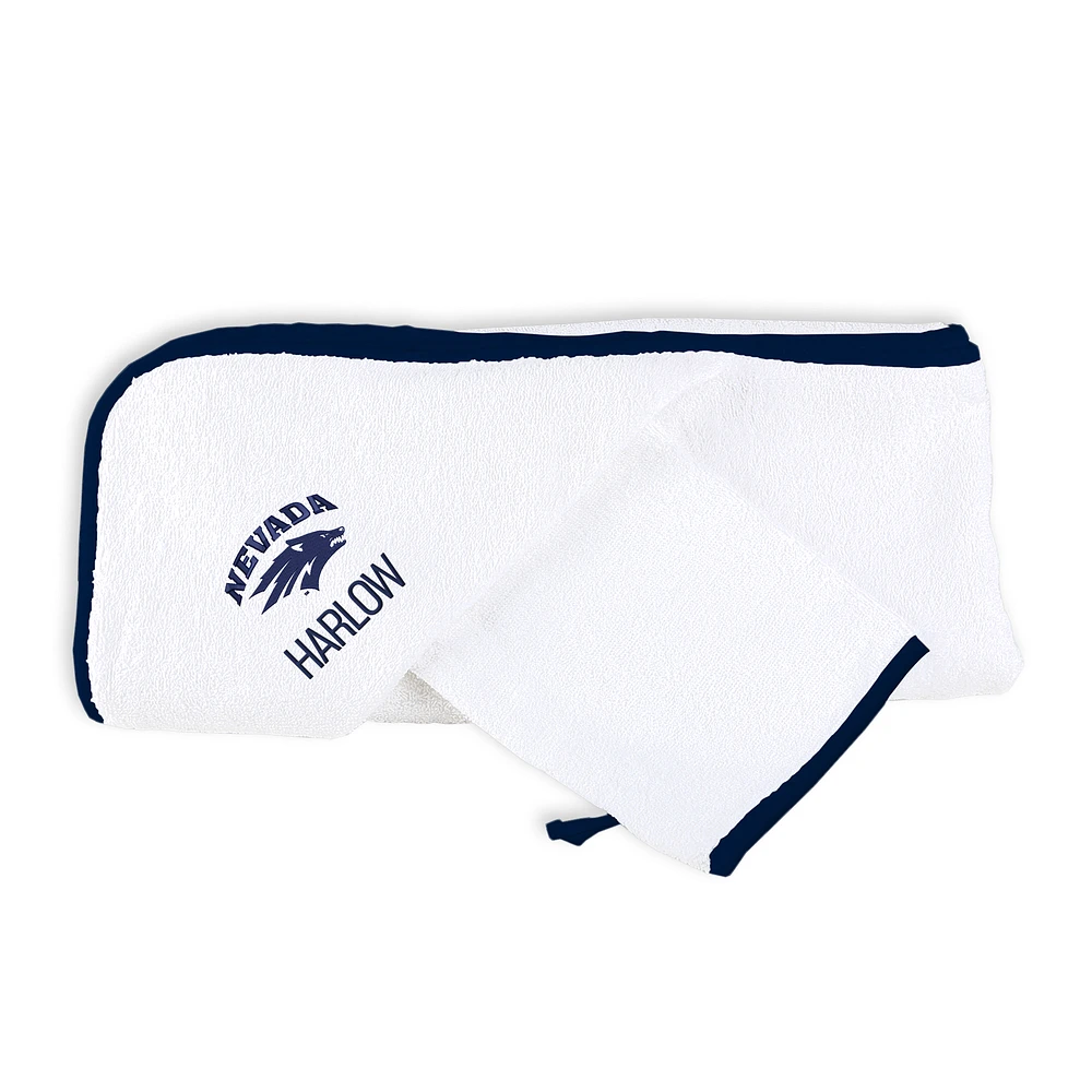 Infant Chad & Jake Nevada Wolf Pack Personalized Hooded Towel & Mitt Set
