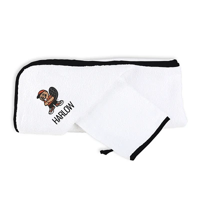 Infant Chad & Jake Oregon State Beavers Personalized Hooded Towel & Mitt Set