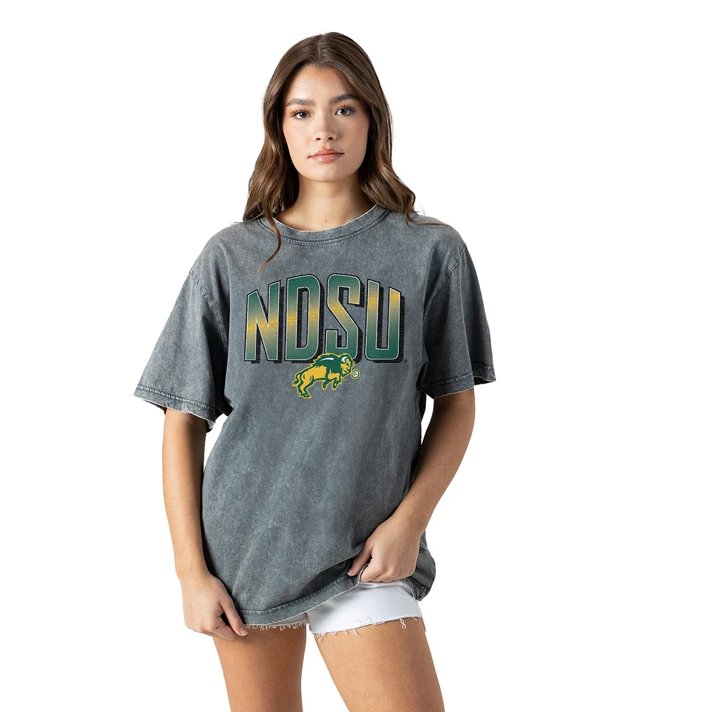Women's Gameday Couture Gray NDSU Bison Snow Washed Relaxed Fit Classic T-Shirt