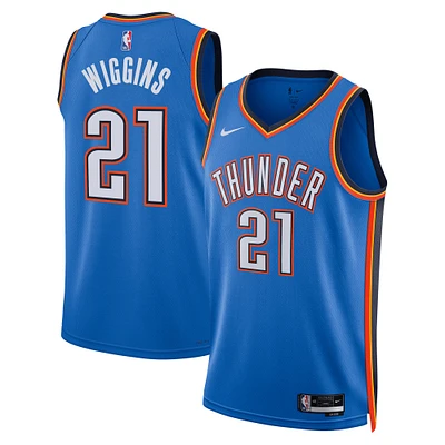 Unisex Nike Aaron Wiggins Blue Oklahoma City Thunder Swingman Player Jersey - Icon Edition