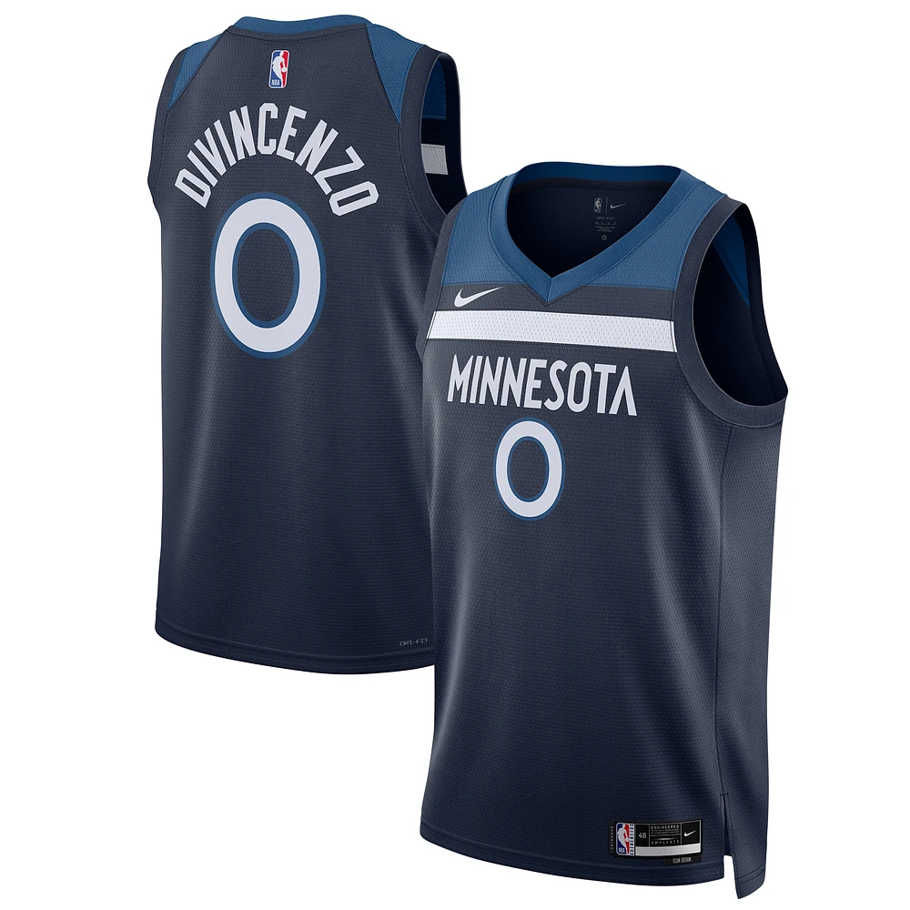 Unisex Nike Donte DiVincenzo Navy Minnesota Timberwolves Swingman Player Jersey - Icon Edition