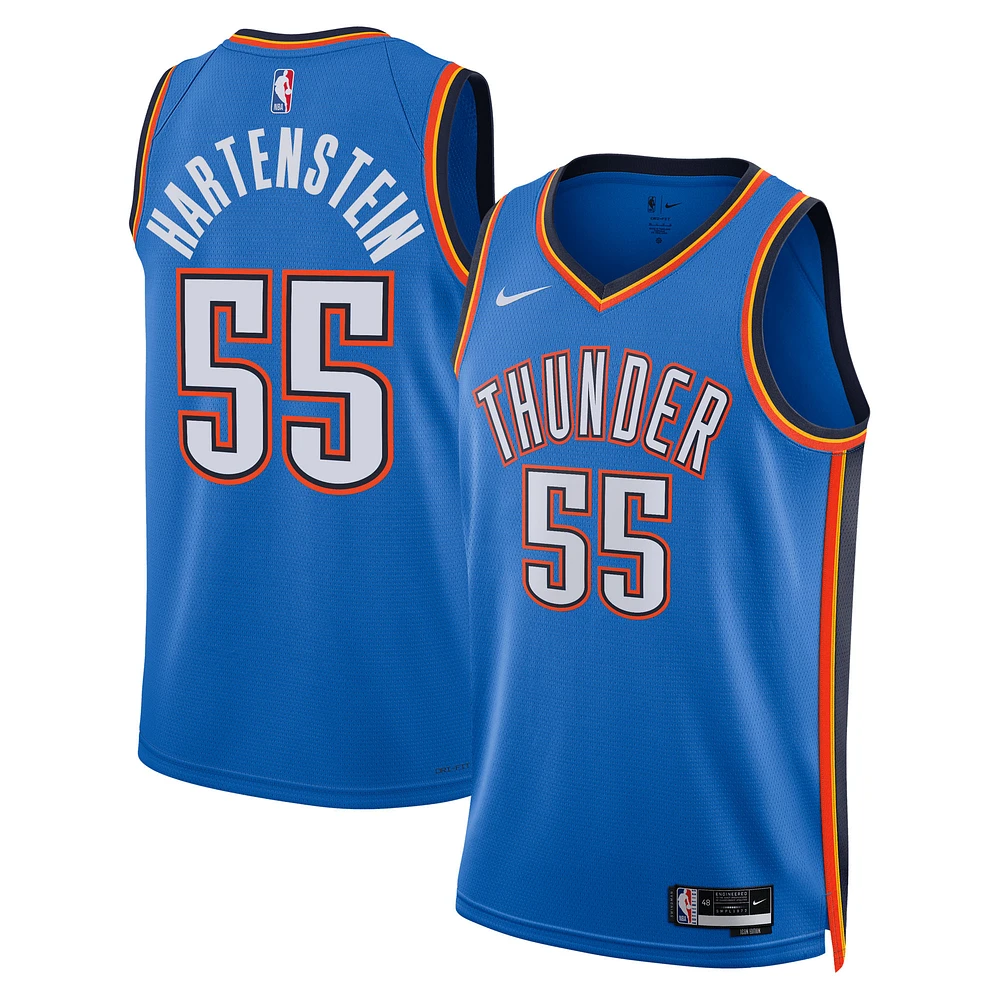 Unisex Nike Isaiah Hartenstein Blue Oklahoma City Thunder Swingman Player Jersey - Icon Edition