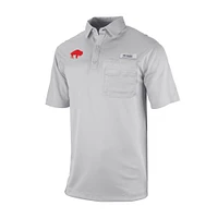 Men's Columbia Gray Buffalo Bills Omni-Wick Flycaster Pocket Polo