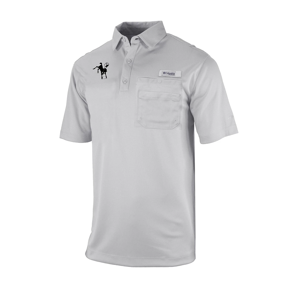 Men's Columbia Gray Indianapolis Colts Omni-Wick Flycaster Pocket Polo